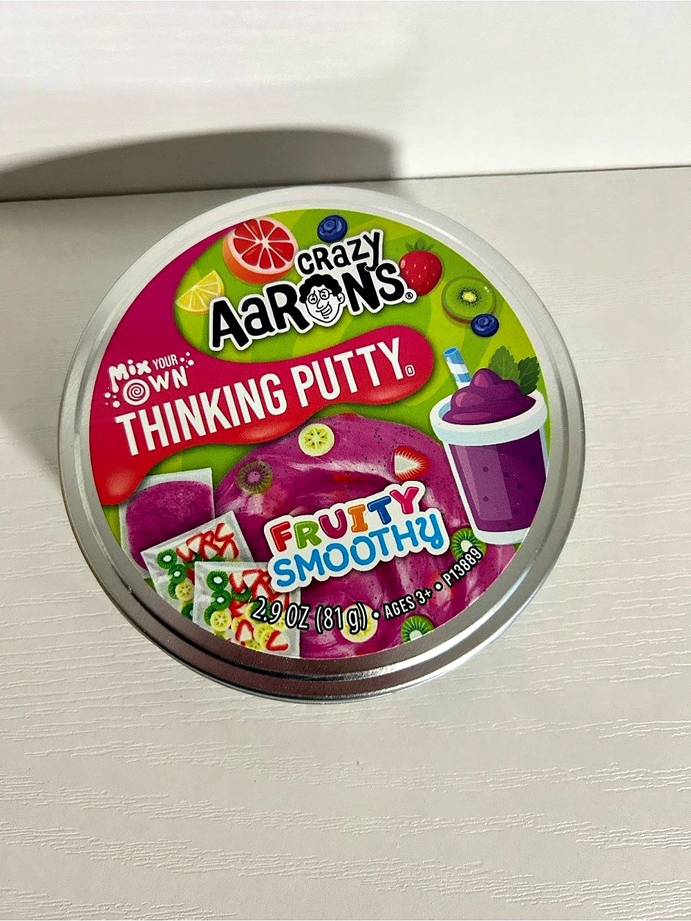 Crazy Aaron's Fruity Smoothy Mix Your Own Thinking Putty.